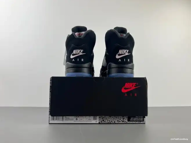 Reimagined HF3975-001 Metallic Jordan Air 5 Black 0427